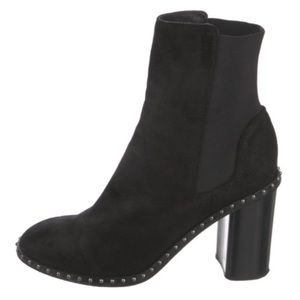 Rag & Bone Romi Waxy Studded Suede Boot in Black